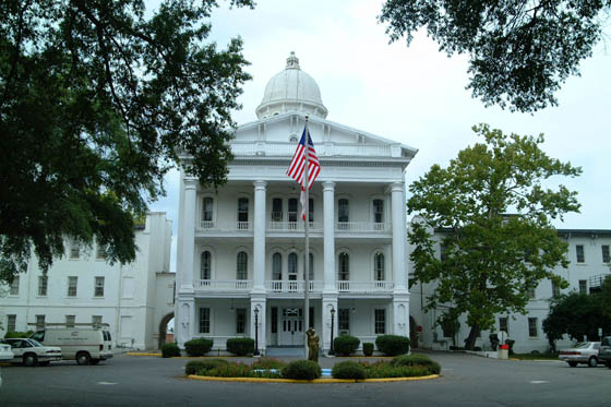 Front façade of the original Bryce Hospital building.