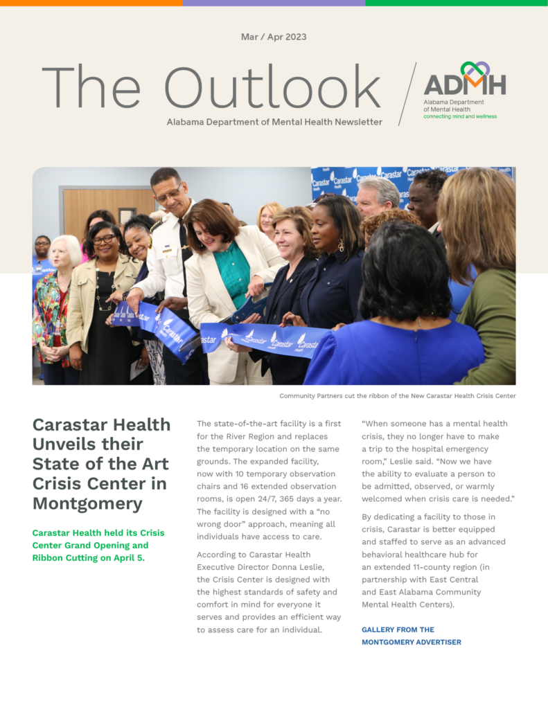 Cover image of April/ March 2023 edition of The Outlook newsletter