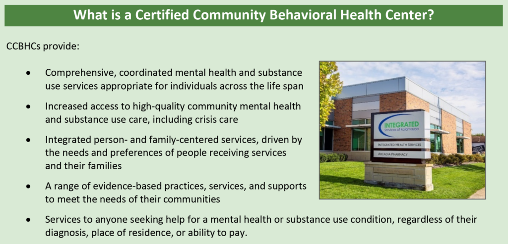 Graphic entitled What is a Certified Community Behavioral Health Center?