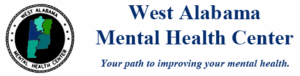 Logo of West Alabama Mental Health Center, featuring the acronym 'WAMHC' in bold letters with a stylized rainbow-colored arc above, symbolizing support and inclusion for individuals in mental health and substance use recovery.