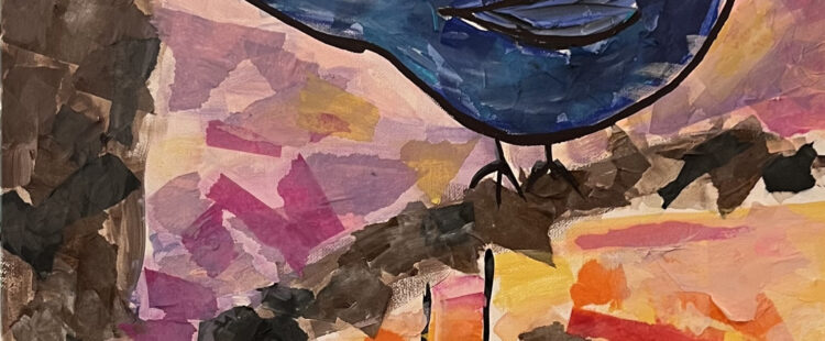 blue bird on a branch
