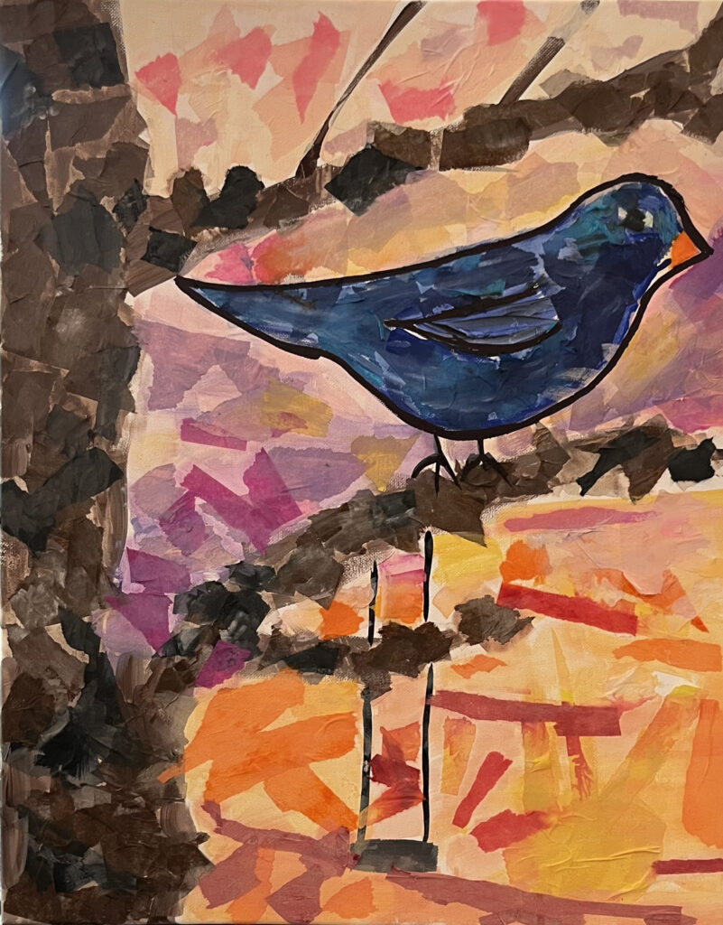 blue bird on a branch