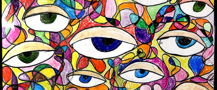 several eyes of varying colors