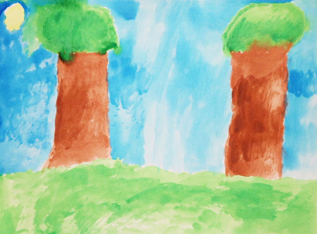 two trees on a sunny day