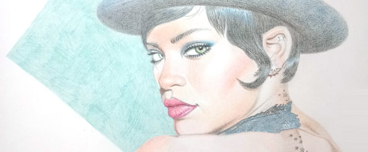 portrait of Rihanna