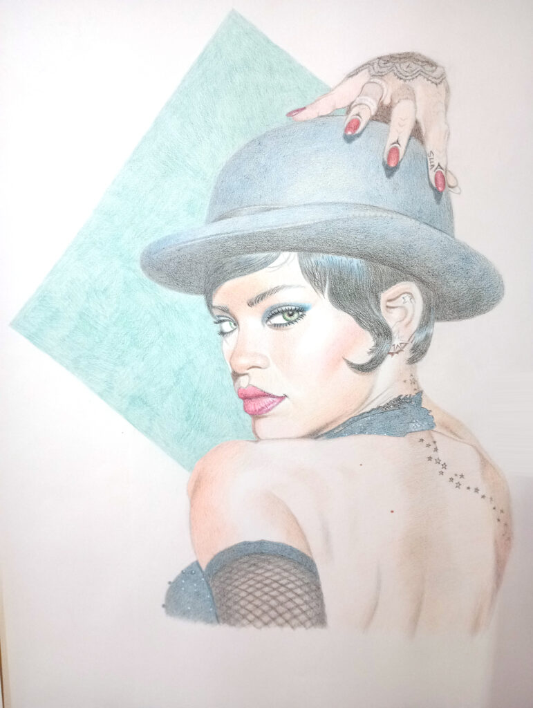 portrait of Rihanna