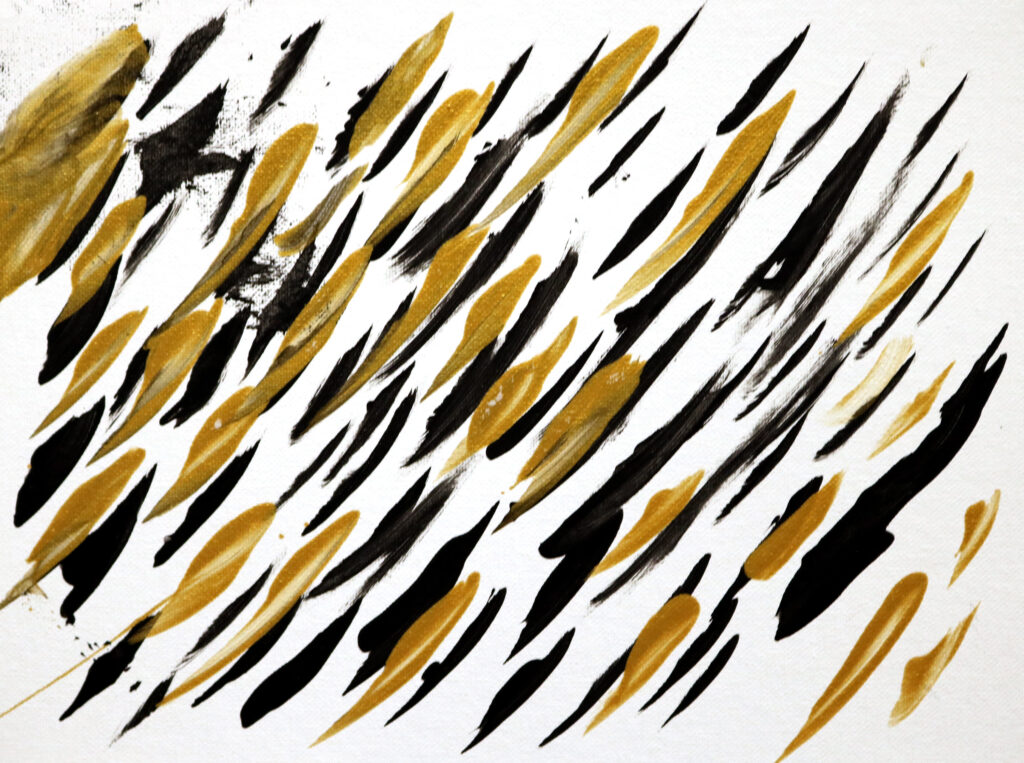 black and gold raindrops