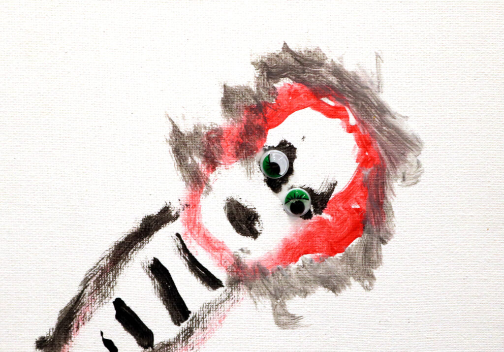 a portrait of Beetlejuice as a baby