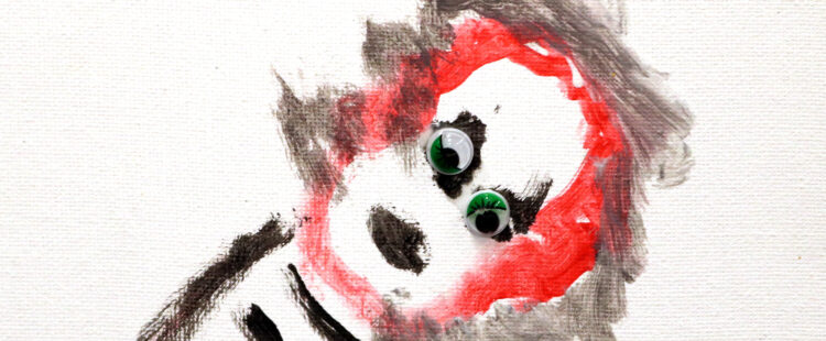 a portrait of Beetlejuice as a baby