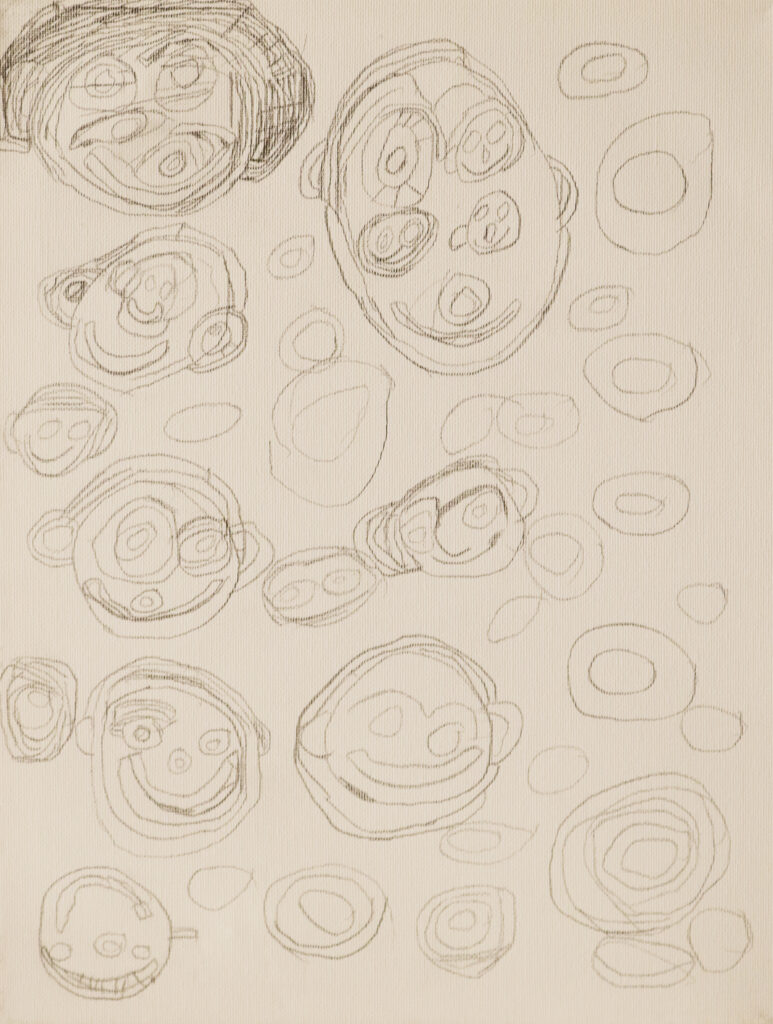 a series of faces