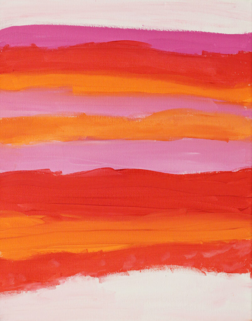 colorful stripes of red and orange hues