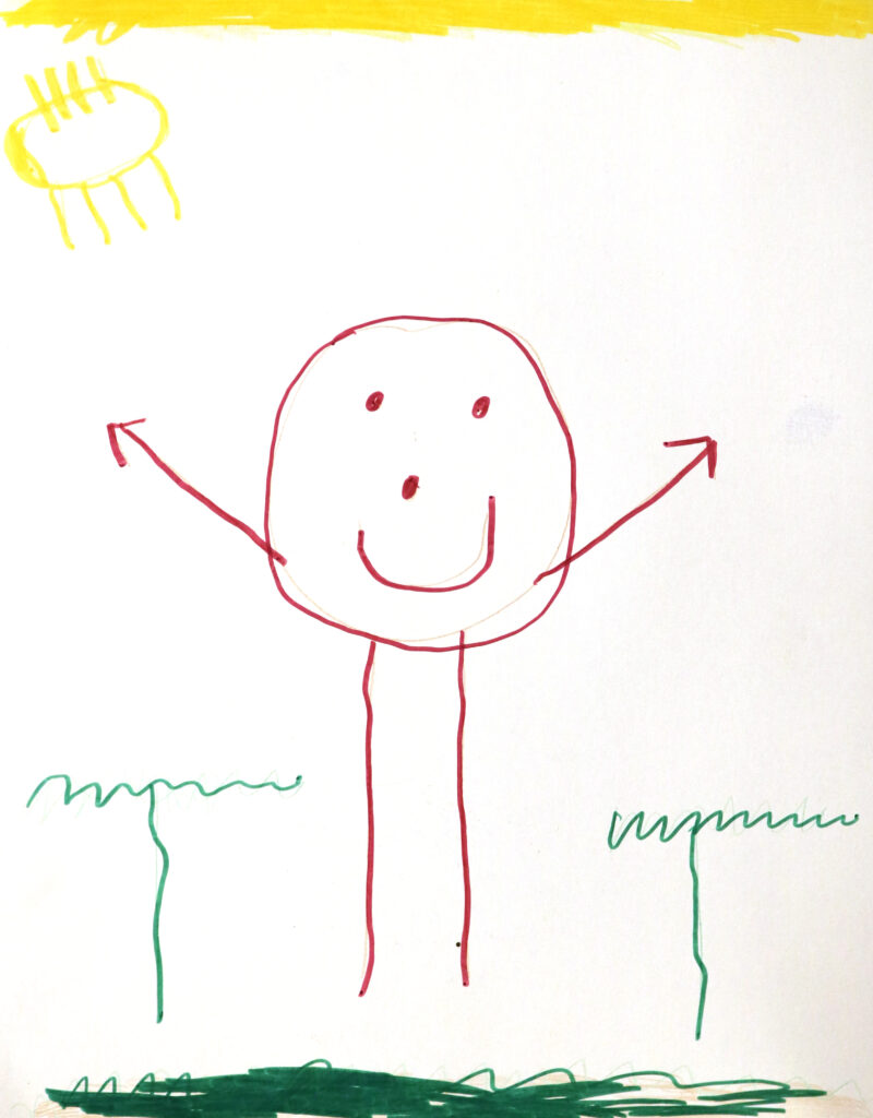 a very happy figure